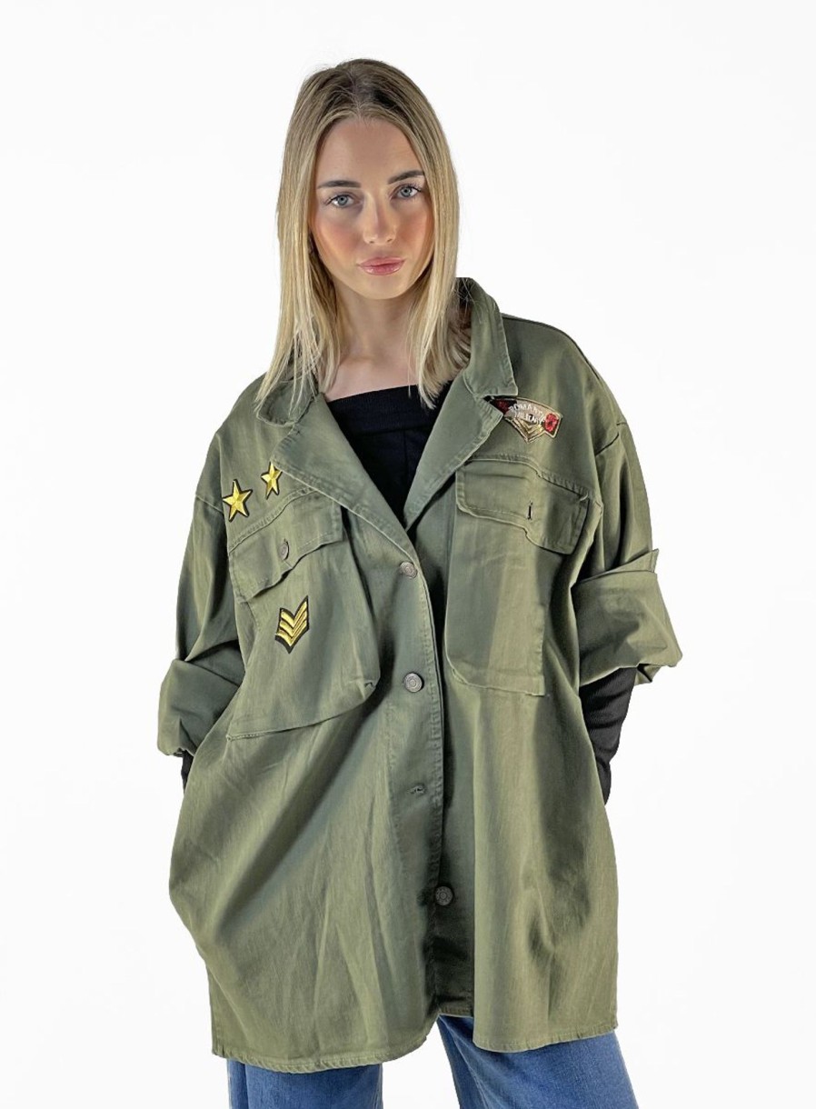 Zebra a Puà Edvige Giacca Over Army Militare Giacche